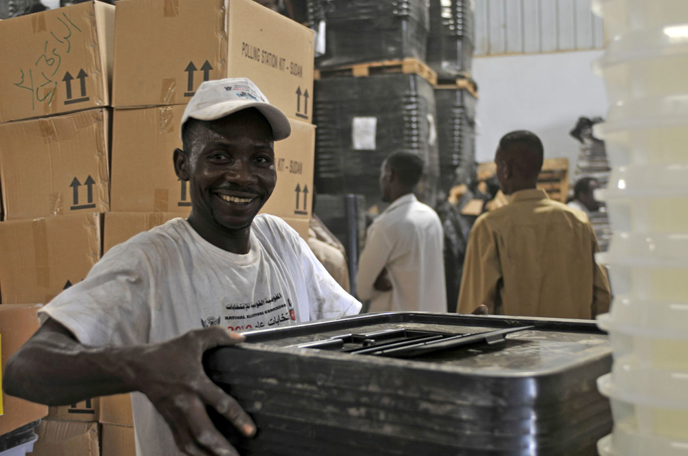 NEC worker in Khartoum.