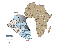 Liberia project map