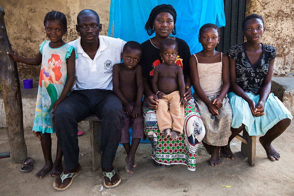 The Luka family of Amper, Nigeria, received medication during a Carter Center-led effort to target multiple diseases simultaneously: onchocerciasis (river blindness), lymphatic filariasis, schistosomiasis, and several kinds of intestinal worms.