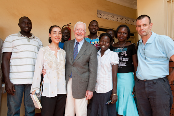 President Carter with Carter Center Sudan election staff.