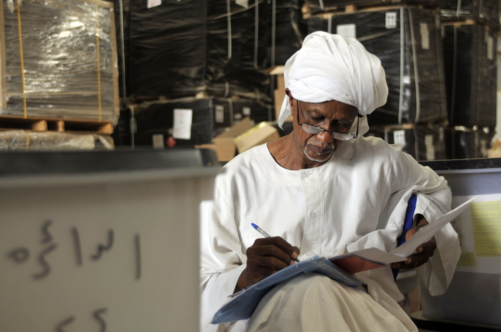 NEC worker in Khartoum.