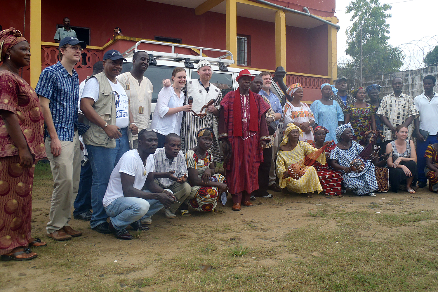 Carter Center staff with NTC members in Liberia
