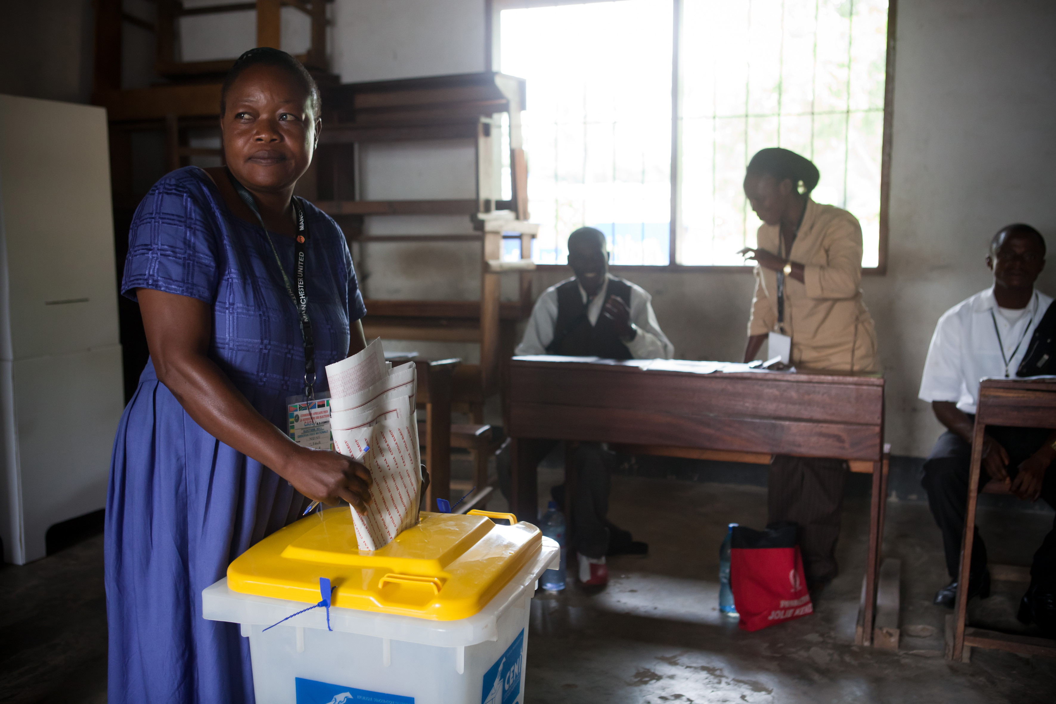 A Congolese woman votes on election day 2011.