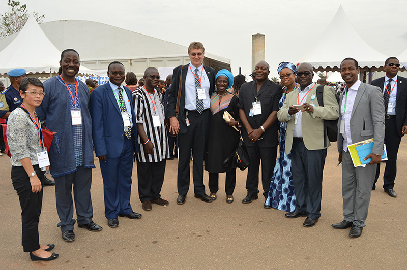 Group photo including chiefs from Liberia and Cote d'Ivoire.