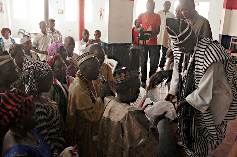 Photo of a training session with Liberia's chiefs.