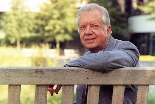 Former U.S. President Jimmy Carter at The Carter Center in 1993.