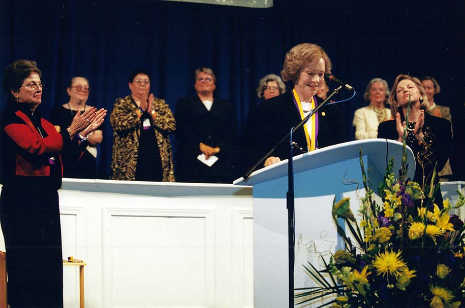Rosalynn Carter was inducted into the National Women’s Hall of Fame in 2001.