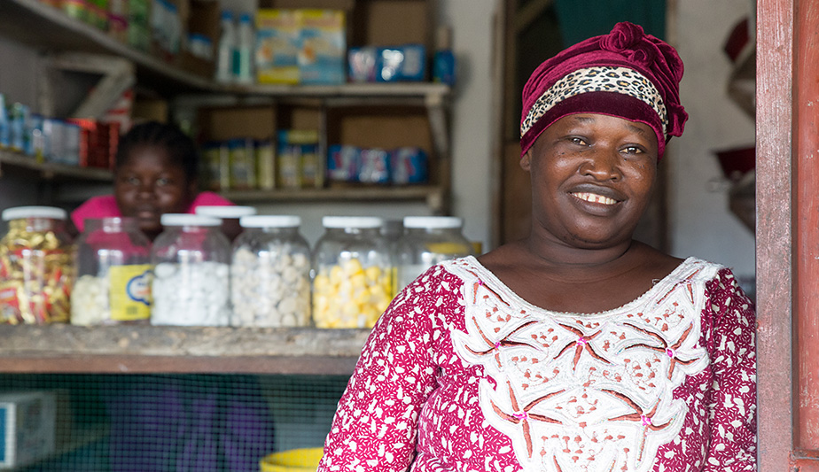 A woman stands in her store in Monrovia, Liberia. (Photo: The Carter Center)