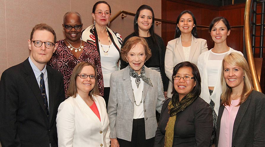 Group photo of mental health fellows with Mrs. Carter.