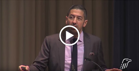 Symposium video screenshot of Sandro Galea