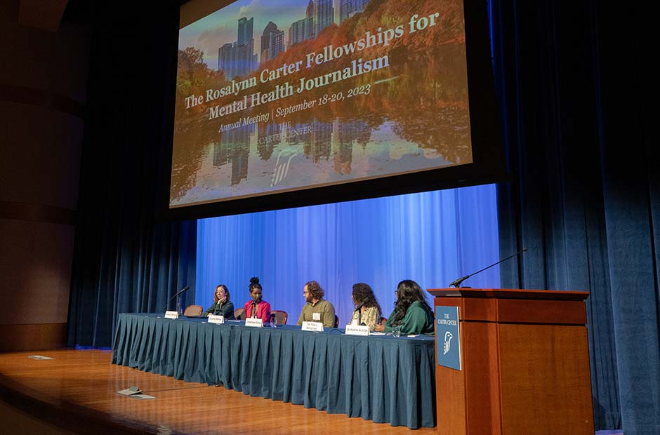 fellows present projects onstage