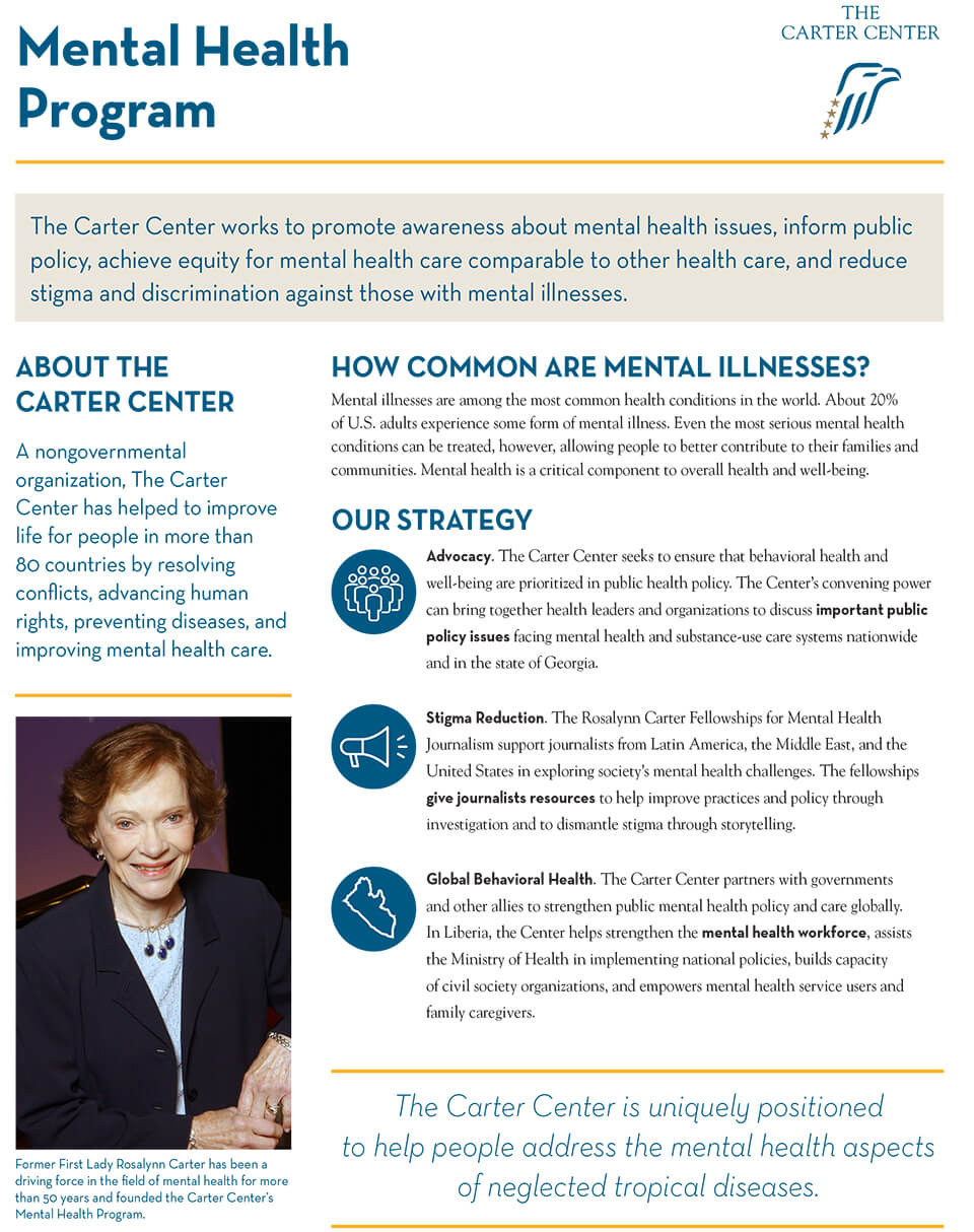 First Lady Rosalynn Carter leads fight against stigma, mental illness
