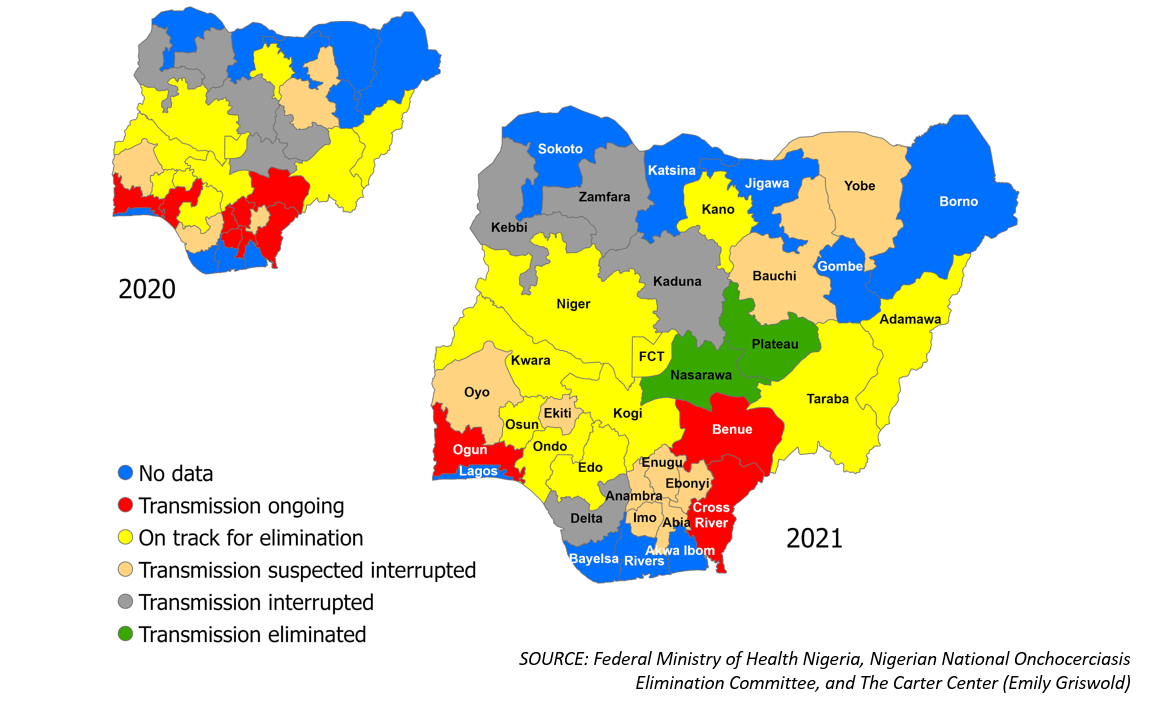 Nigeria River Blindness Map